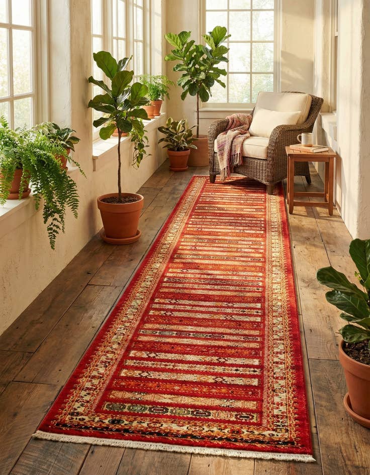 Detail image of 2' 7 x 19' 8 Kashkuli Gabbeh Runner Rug