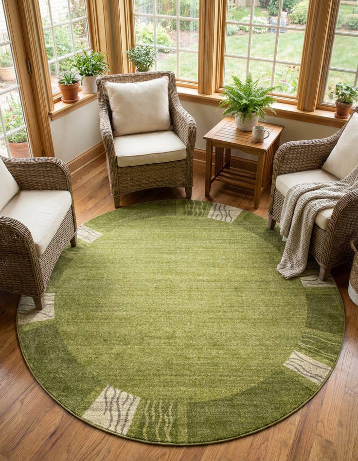 Detail image of 7' 10 x 7' 10 Angelica Round Rug