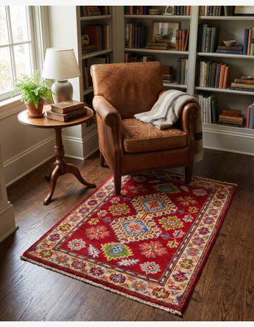 2' 1 x 2' 11 Hand Knotted Kazak Rug