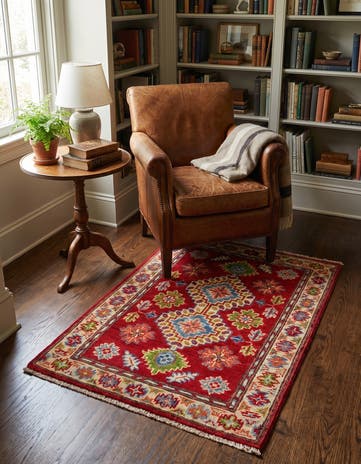 2' 1 x 2' 11 Hand Knotted Kazak Rug