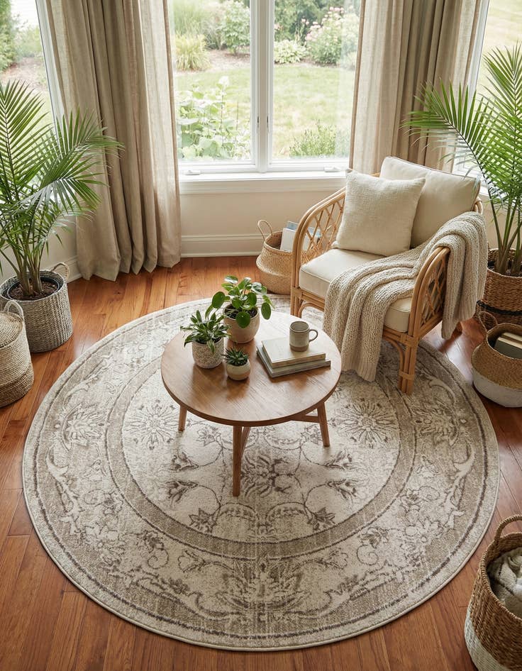 Detail image of 6' x 6' Miranda Round Rug