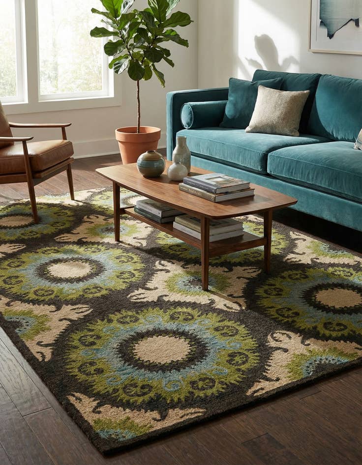 Detail image of 5' 2 x 7' 10 Luna Wool Rug