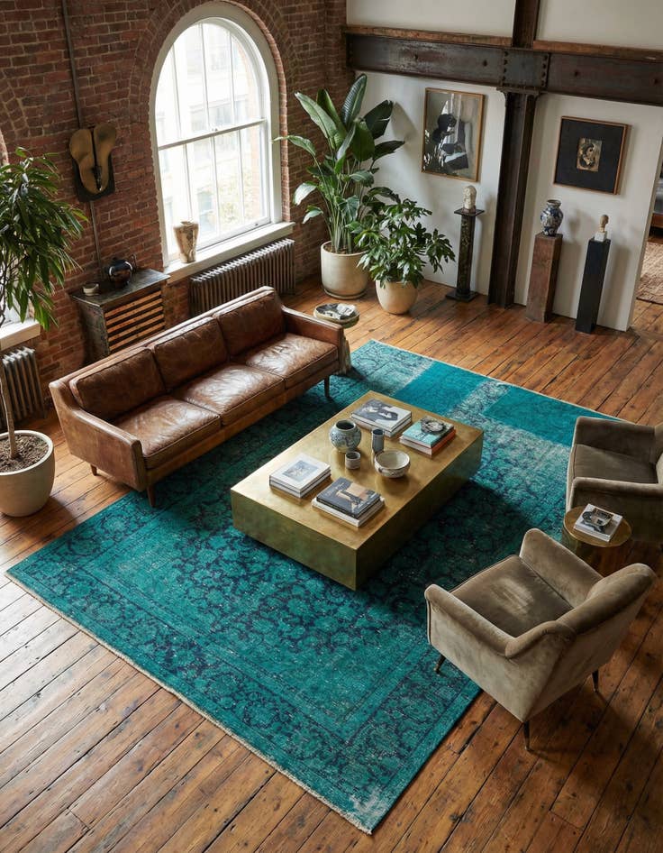 Detail image of 7' 5 x 10' 6 Hand Knotted Ultra Vintage Persian Wool Rug