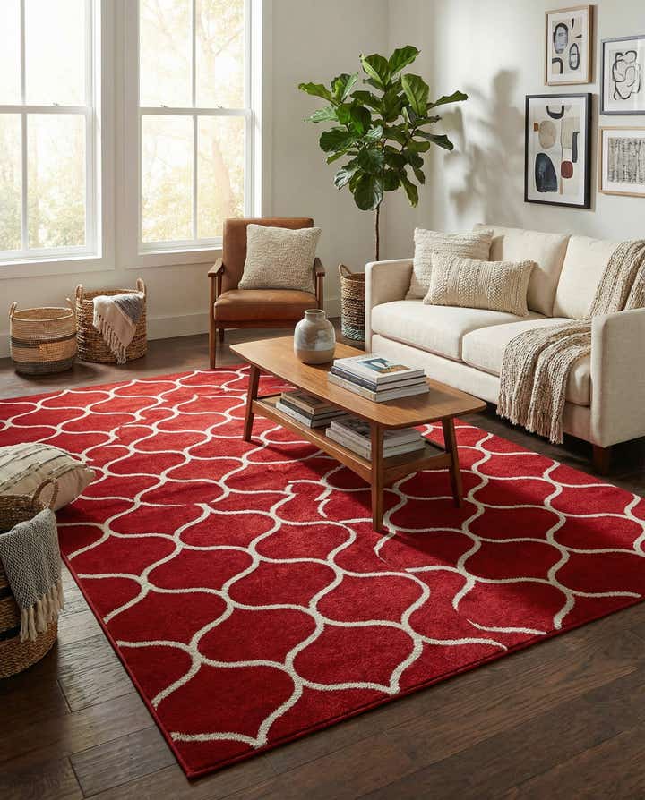 7' 10 x 11' Lattice Frieze Rug