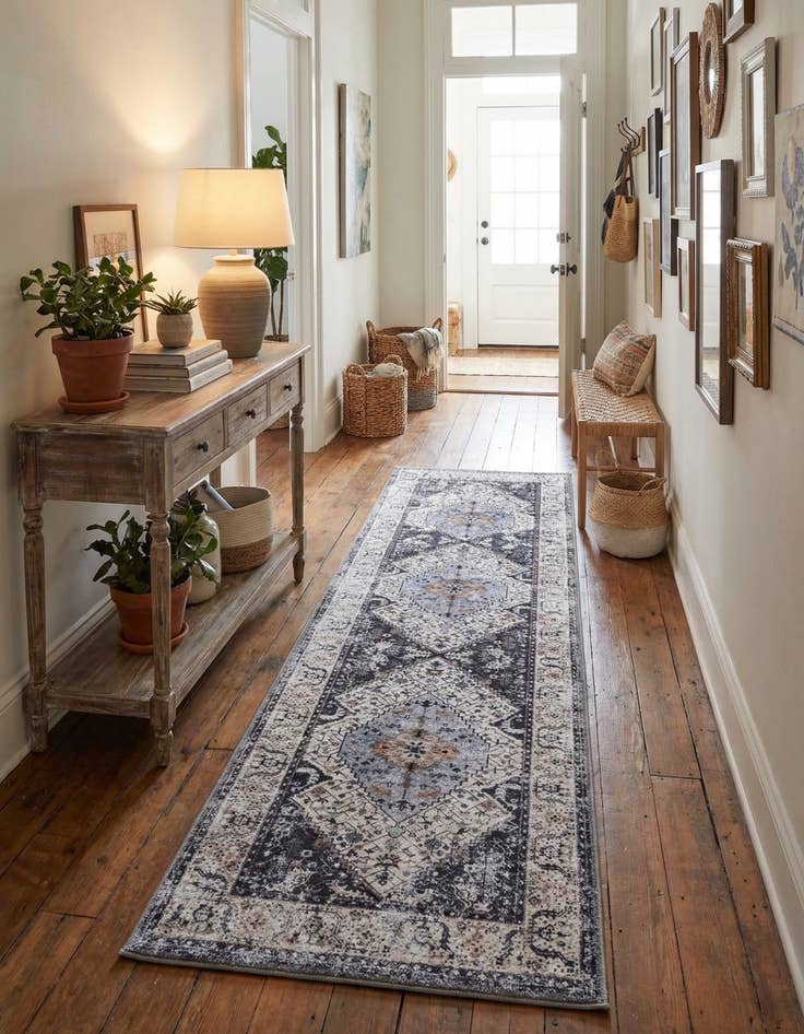 Detail image of 2' x 8' Washable Yara Runner Rug