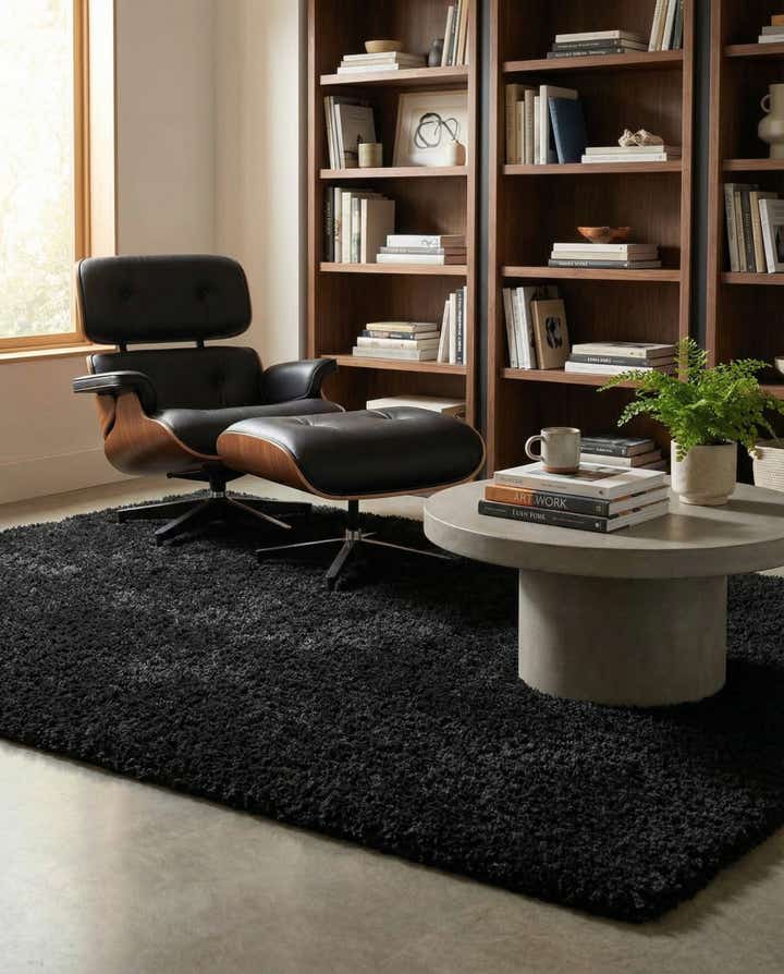 6' x 9' Solid Shag Rug