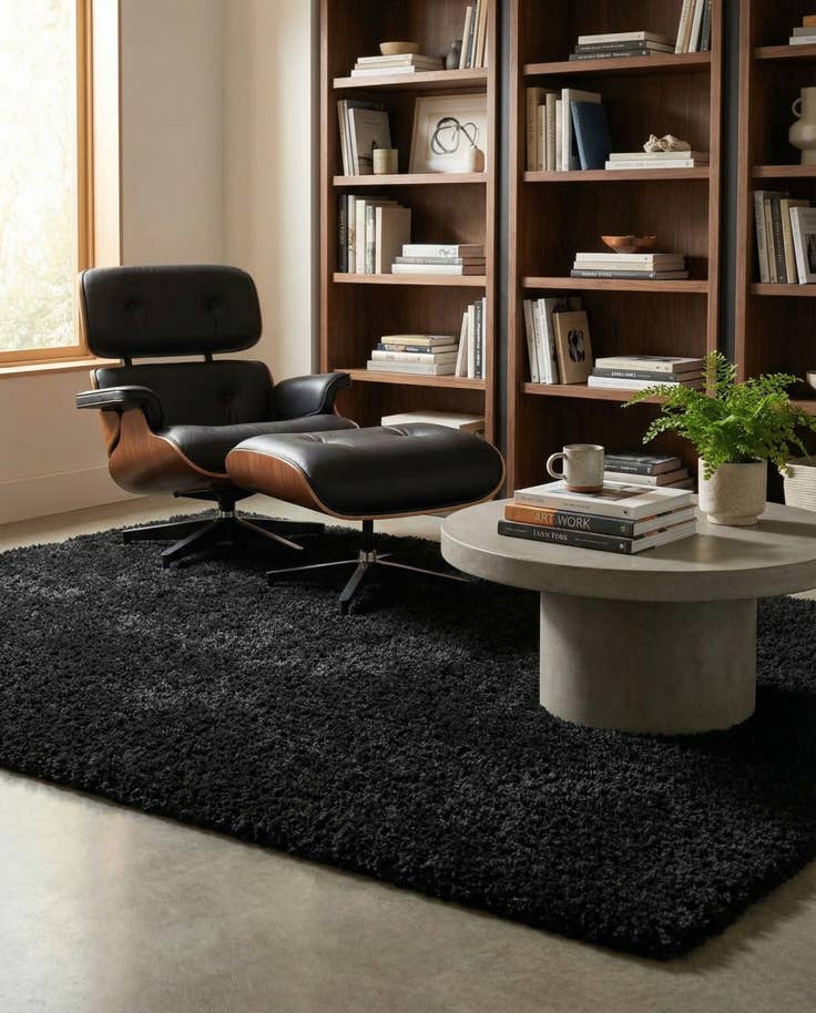 Detail image of 6' x 9' Solid Shag Rug