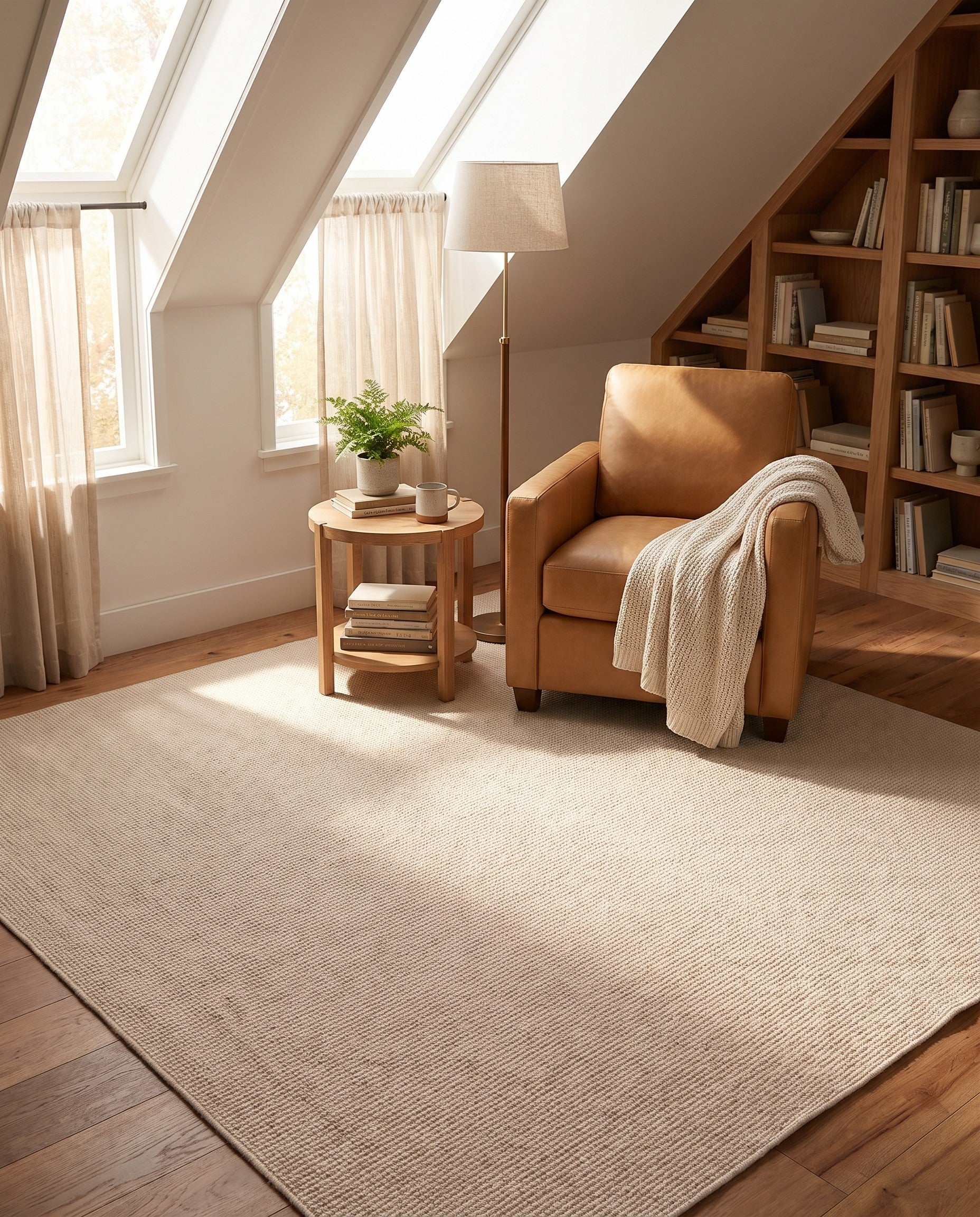 240cm x 240cm Monochromatic Bouclee Square Rug