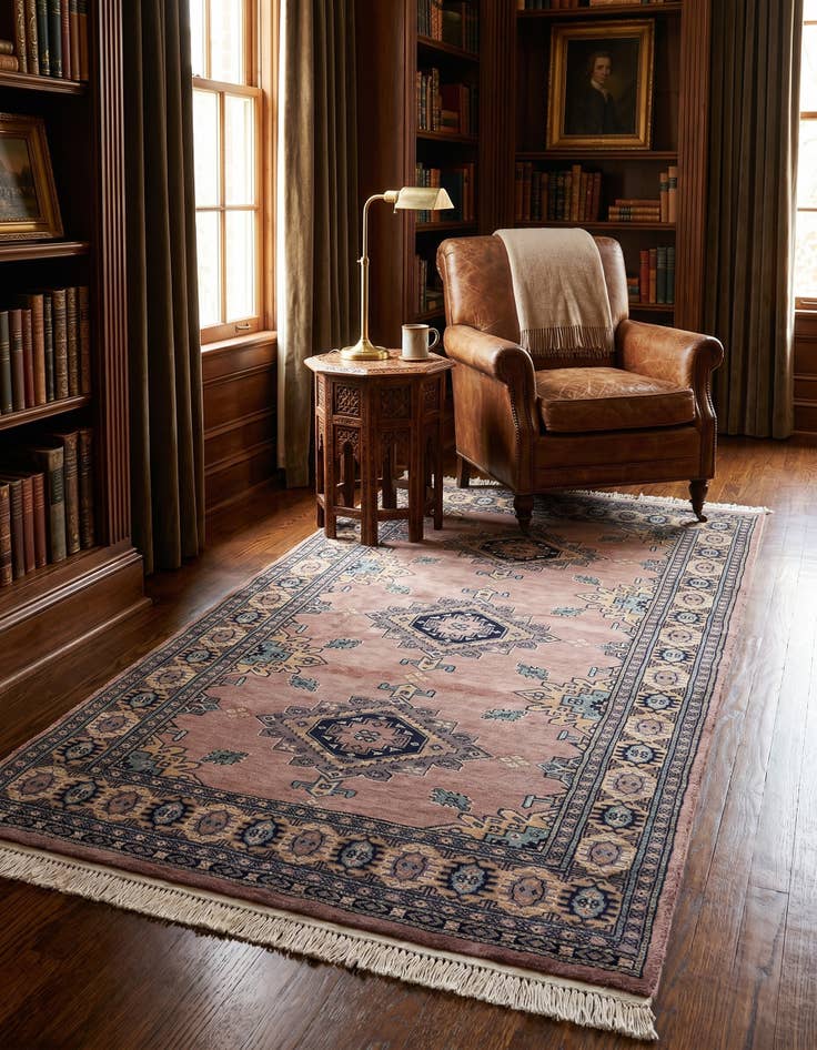 Detail image of 4' 4 x 7' 1 Hand Knotted Bokhara Oriental Rug