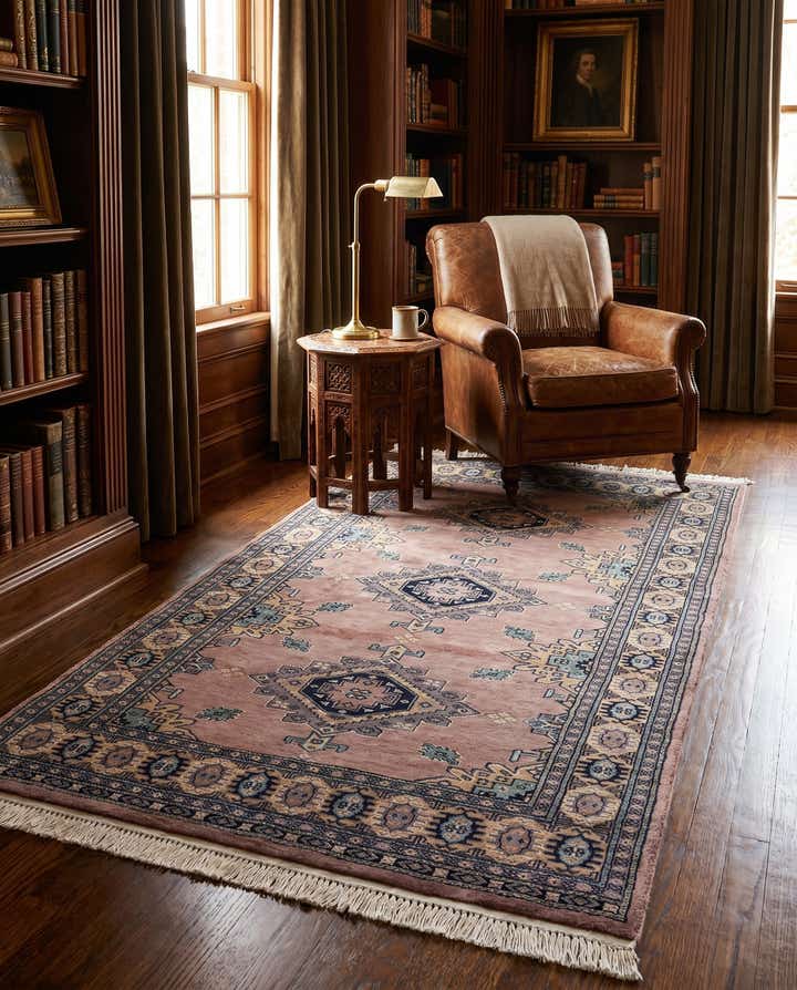 4' 4 x 7' 1 Hand Knotted Bokhara Oriental Rug