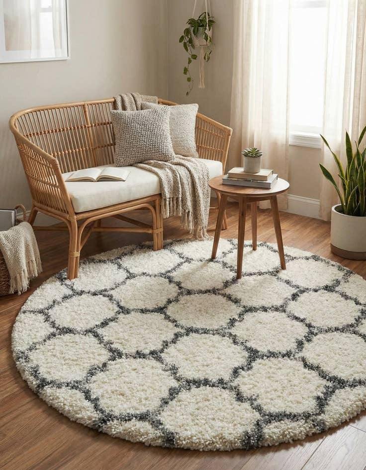 Detail image of 5' x 5' Lagom Shag Round Rug