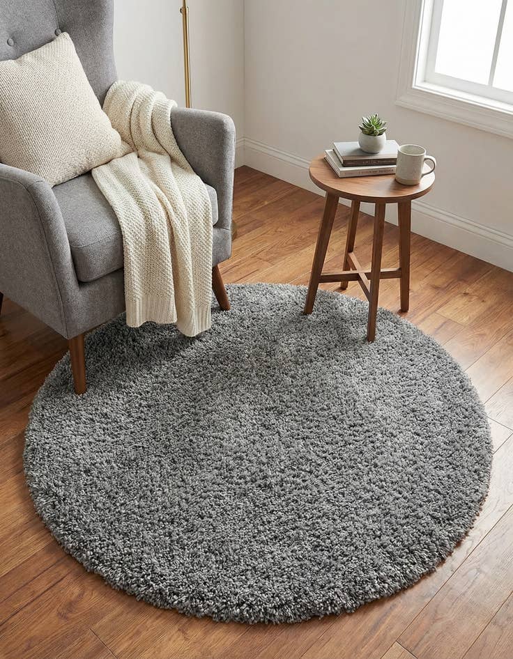 Detail image of 3' 3 x 3' 3 Infinity Shag Round Rug