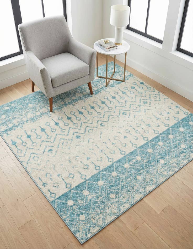 Detail image of 6' x 6' Moroccan Trellis Square Rug