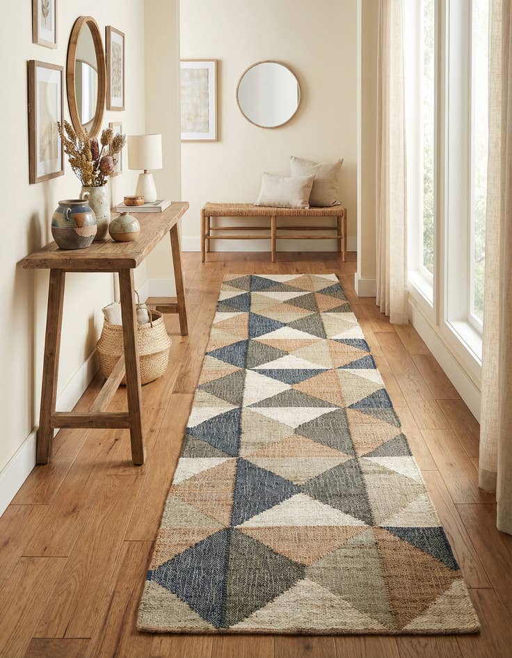 Detail image of 2' 7 x 12'  Hand Woven Kala Handwoven Jute Runner Rug