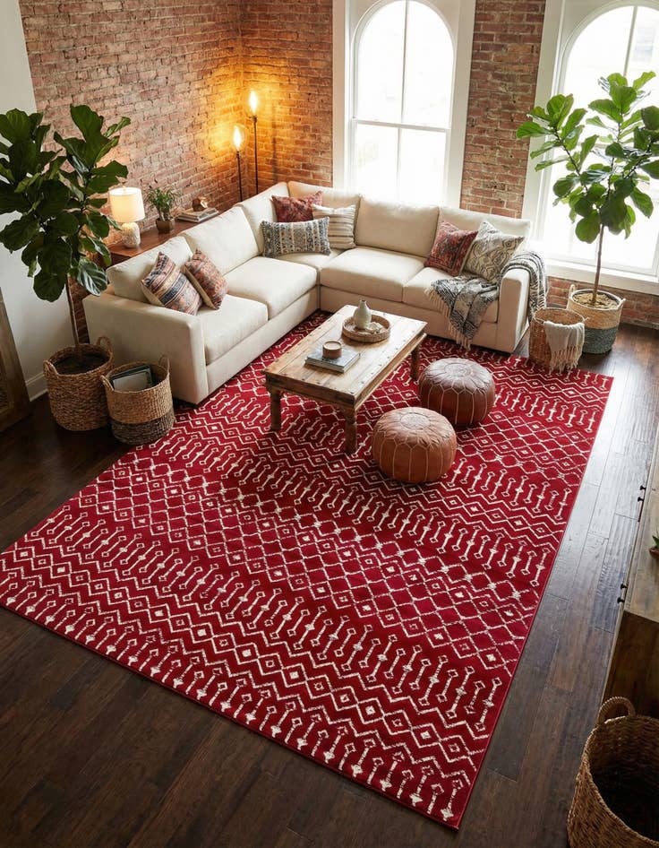 Detail image of 10' x 13' Kasbah Trellis Rug