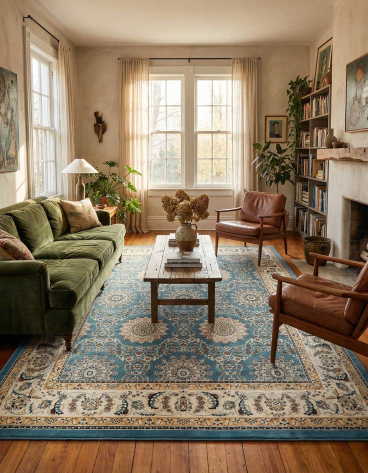 Detail image of 7' 10 x 10' Nain Design Rug