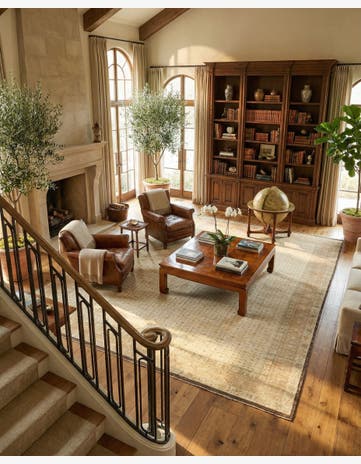 12' 10 x 15' Hand Knotted Oushak Wool Rug