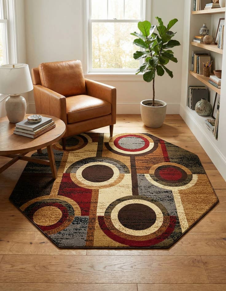Detail image of 7' x 7' Cafe Octagon Rug