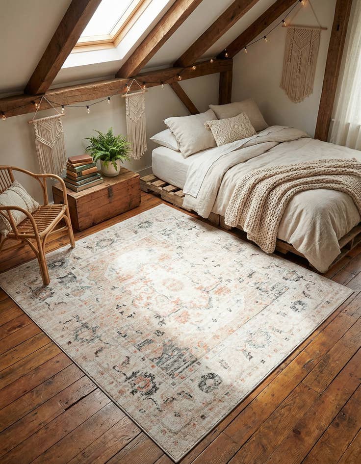 Detail image of 6' x 6' Madeline Vintage Square Rug