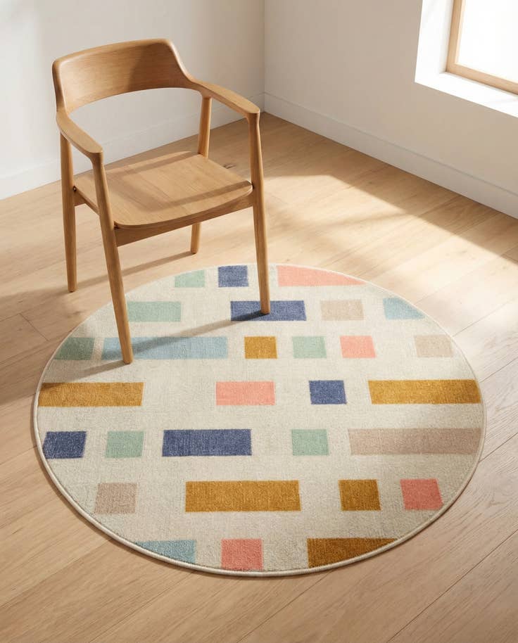 Detail image of 3' 3 x 3' 3 Lotus Round Rug