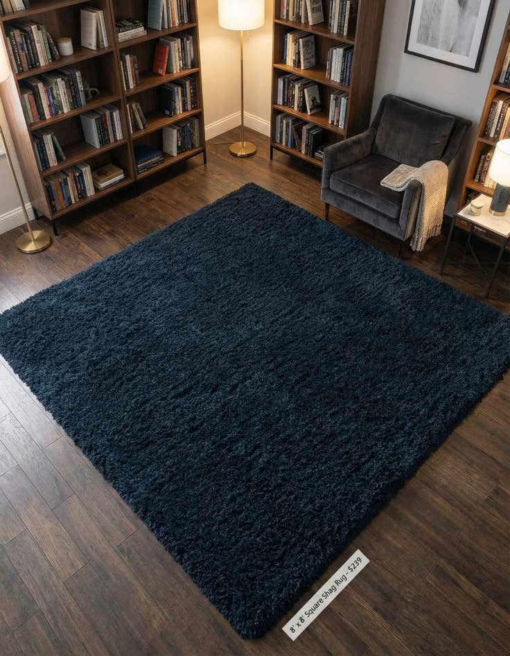 Detail image of 8' x 8' Infinity Shag Square Rug