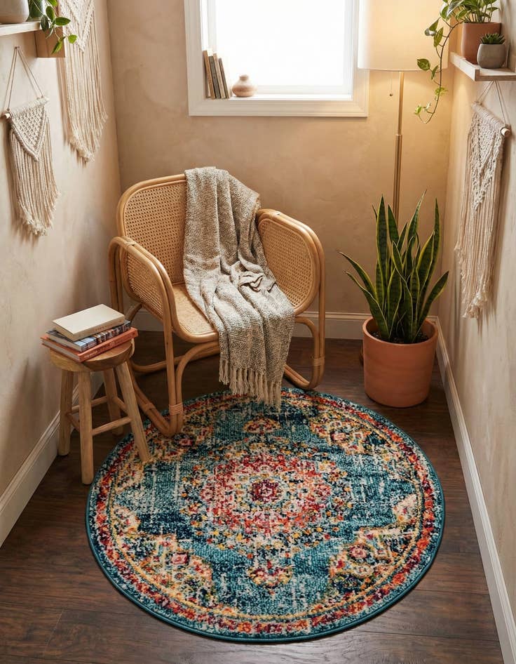 Detail image of 3' x 3' Carrington Round Rug