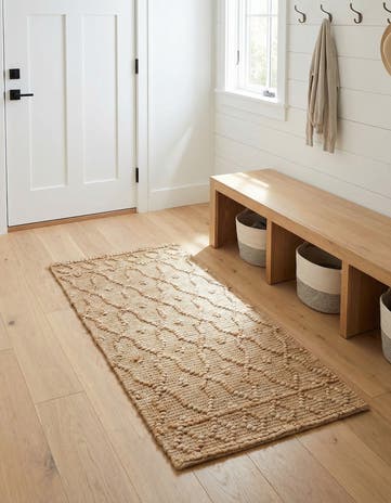 2' x 4' 1 Hand Woven Larsa Jute Runner Rug