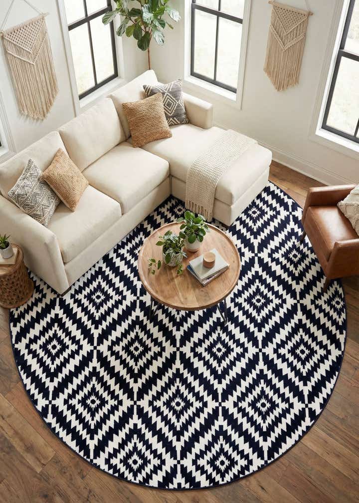 10' x 10' Easy-Clean Sabrina Soto Indoor / Outdoor Round Rug