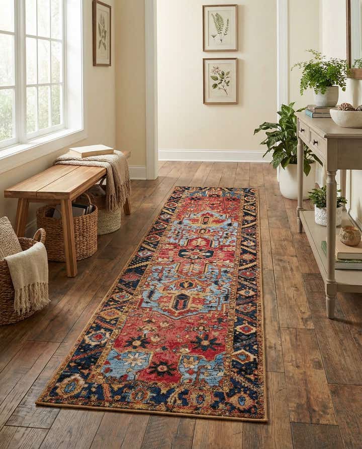 2' x 8' Easy-Clean Traditional Indoor / Outdoor Runner Rug
