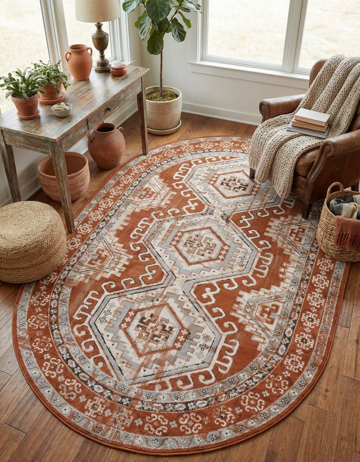Detail image of 6' 1 x 9' Charlotte Oval Rug