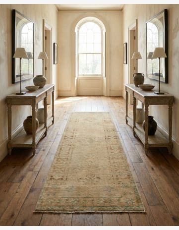 2' 11 x 5' 10 Hand Knotted Oushak Wool Runner Rug