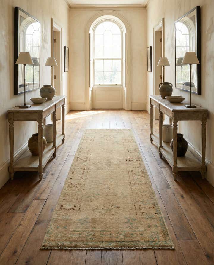 2' 11 x 5' 10 Hand Knotted Oushak Wool Runner Rug