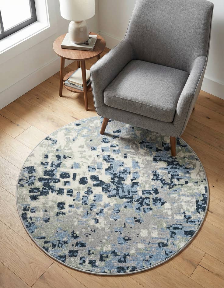 Detail image of 3' 3 x 3' 3 Kamala Washable Round Rug