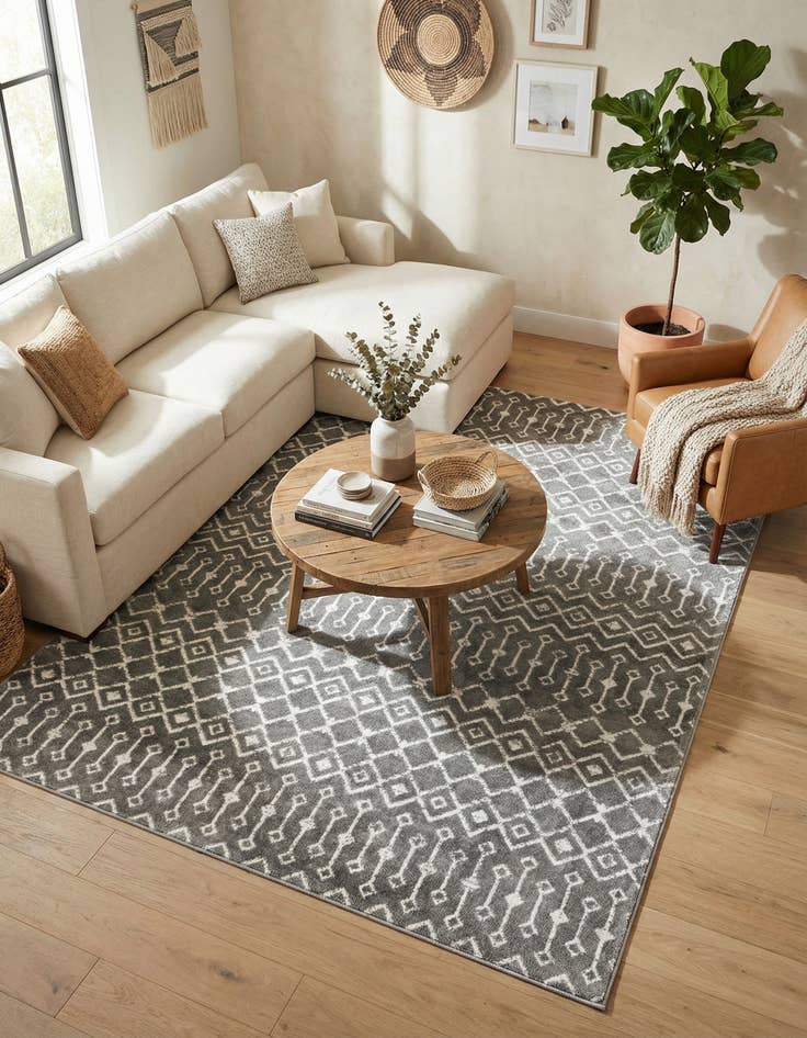 Detail image of 7' 10 x 10' Kasbah Trellis Rug