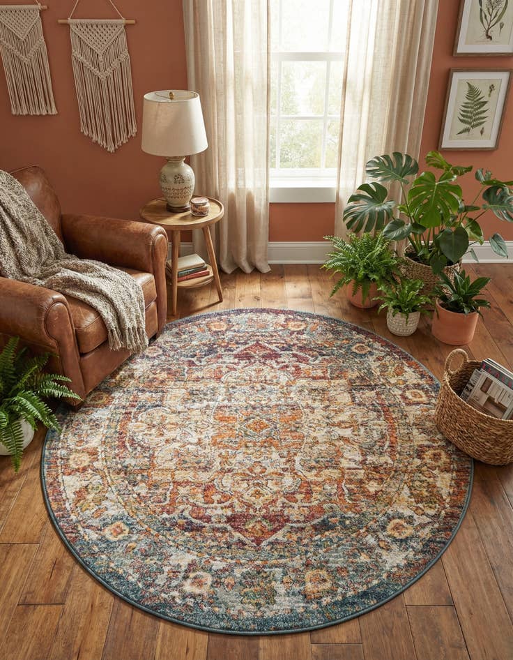 Detail image of 5' x 5' Isabella Round Rug