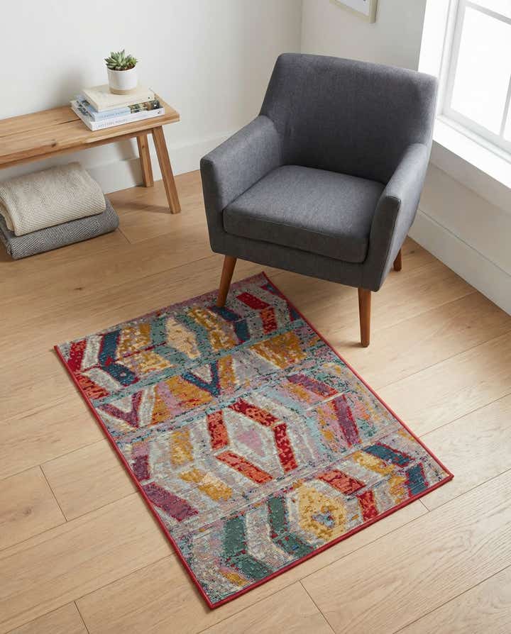2' x 3' Easy-Clean Modern Indoor / Outdoor Rug