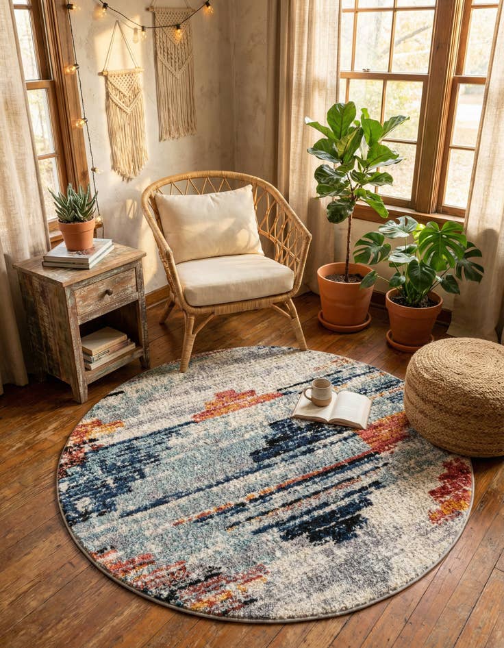 Detail image of 5' x 5' Tucson Round Rug