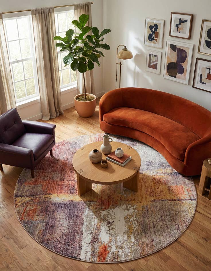 Detail image of 8' x 8' Andromeda Round Rug