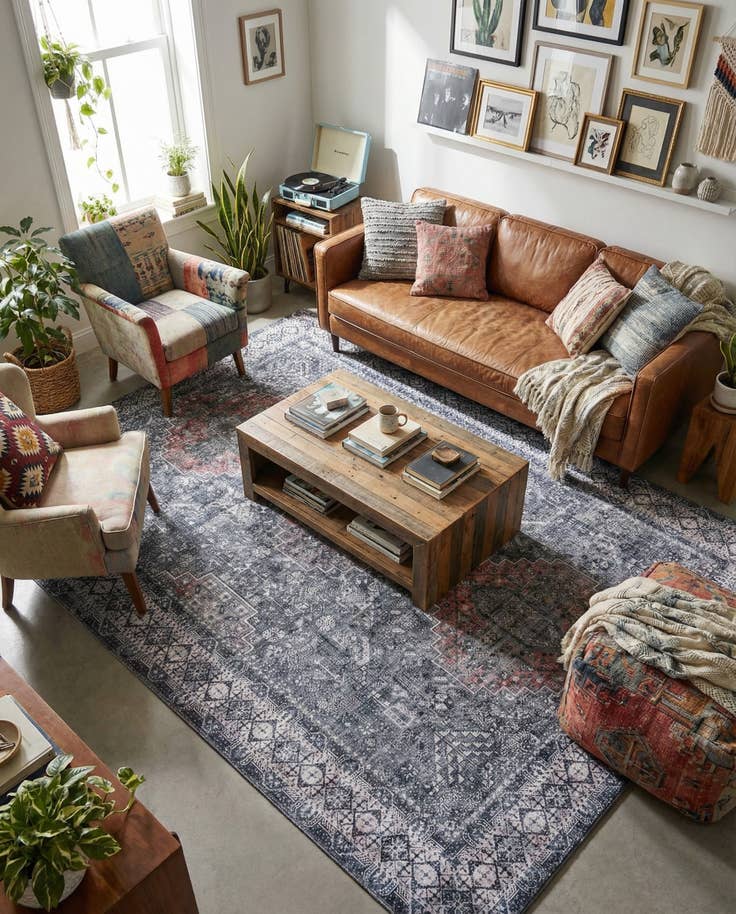 Detail image of 8' 4 x 12' Washable Timeless Rug