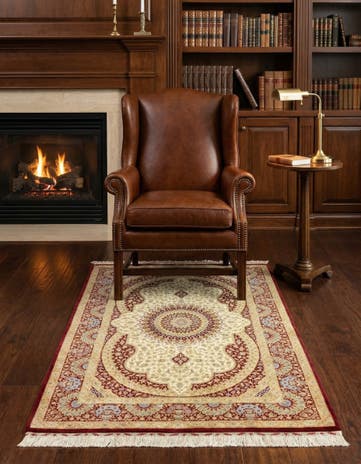 3' 3 x 4' 10 Ghom Silk Rug
