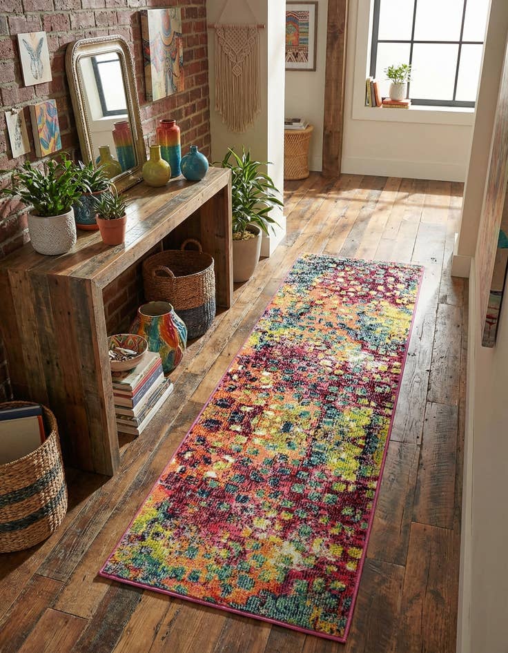 Detail image of 2' x 6' Washable Sevilla Runner Rug