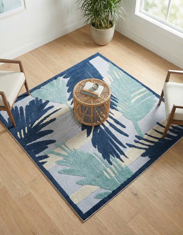 5' 3 x 5' 3 Easy-Clean Aruba Indoor / Outdoor Square Rug