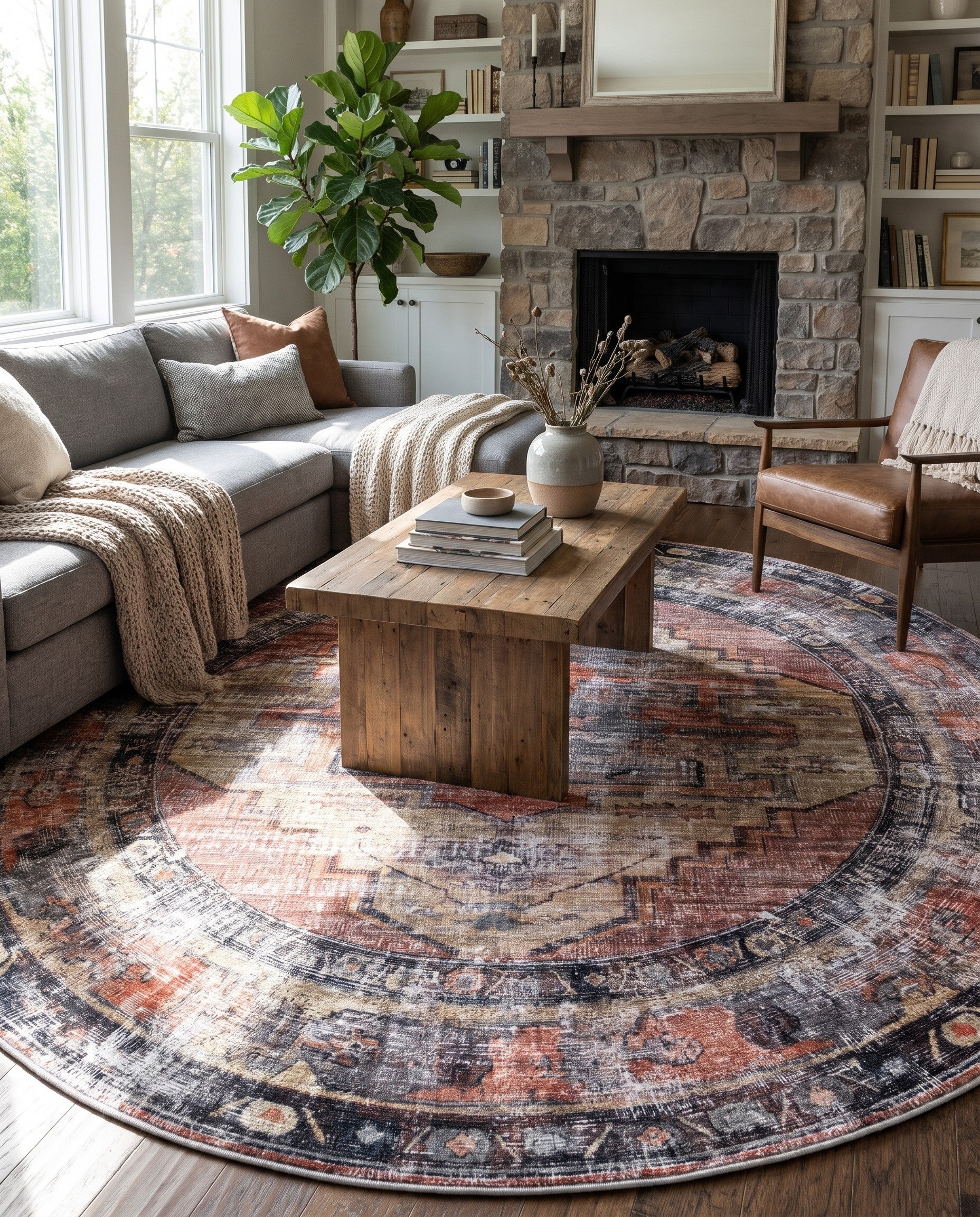 240cm x 240cm Maahru Round Rug