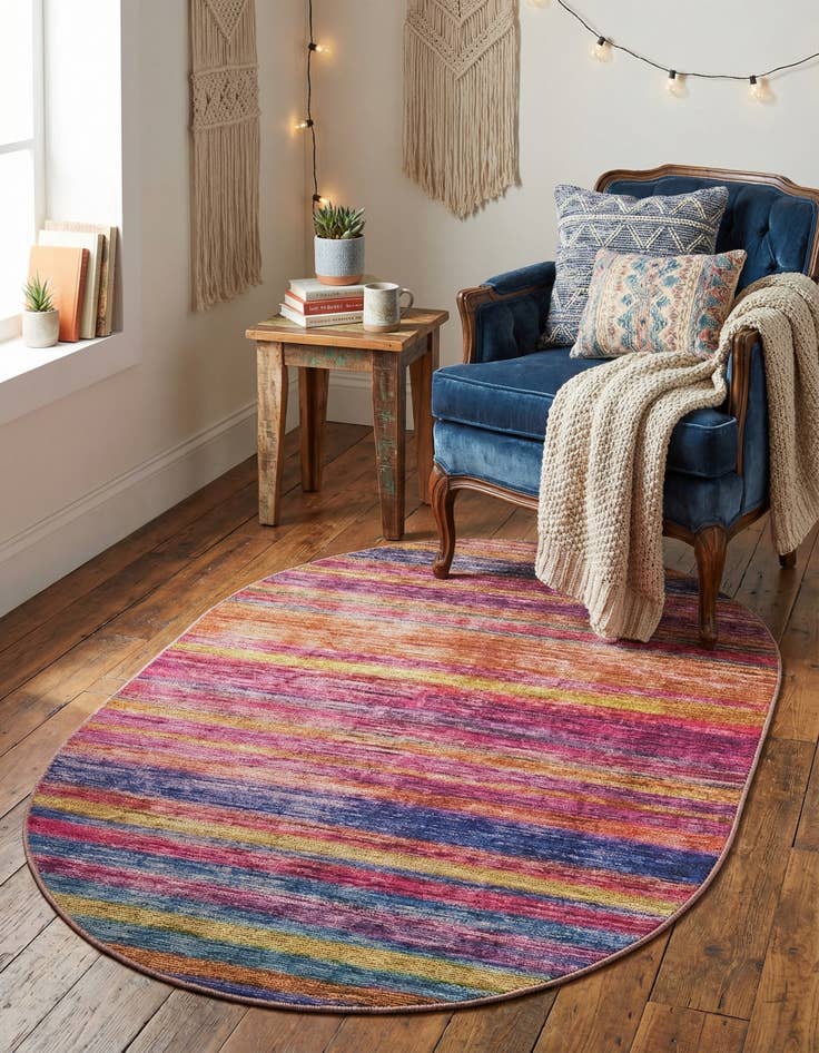 Detail image of 3' 6 x 5' 6 Asha Oval Rug