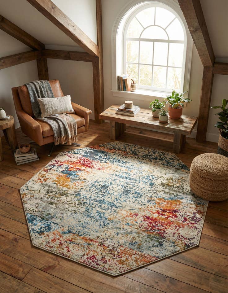 Detail image of 8' x 8' Santiago Octagon Rug