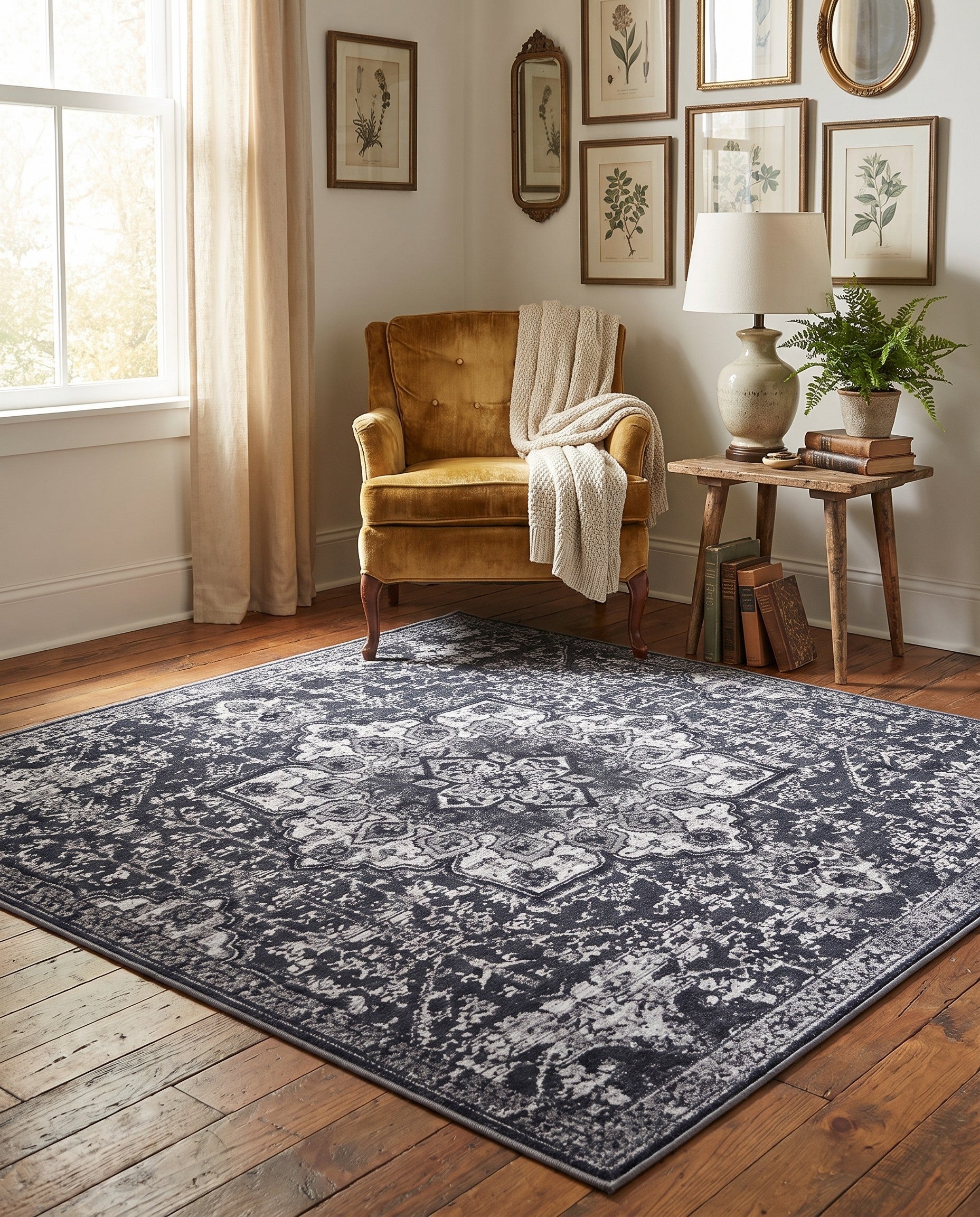 185cm x 185cm Renaissance Square Rug