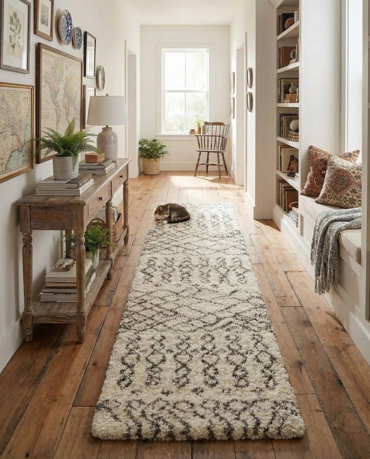 Detail image of 2' 7 x 12' Moroccan Shag Runner Rug