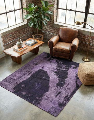 4' 2 x 5' Hand Knotted Ultra Vintage Persian Wool Square Rug