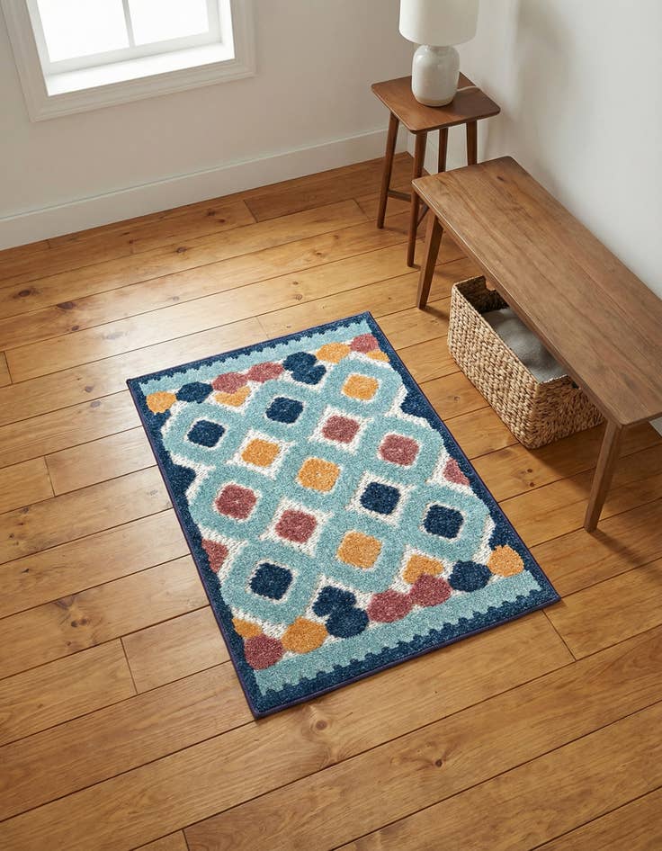 Detail image of 2' x 3' Easy-Clean Belize Indoor / Outdoor Rug