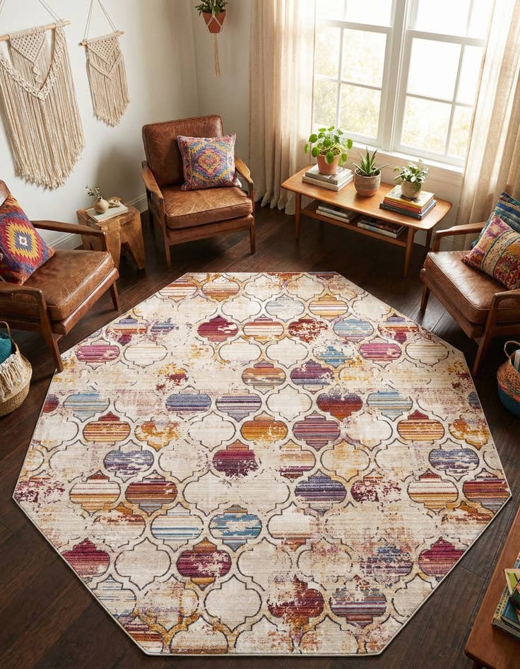 Detail image of 7' 10 x 7' 10 Deepa Octagon Rug